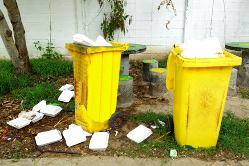 Various types of waste being cleared in East London