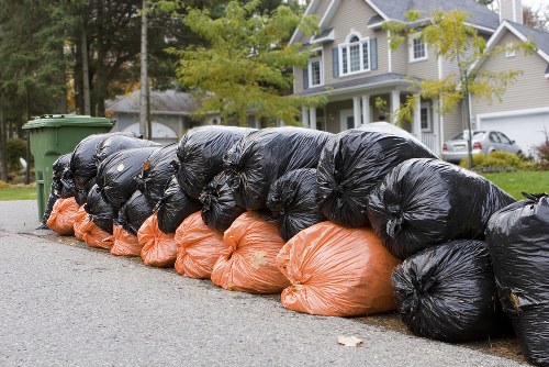 East London community participating in local rubbish collection